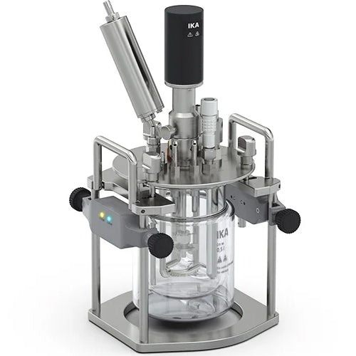 The IKA Habitat Research bioreactor system featuring a 2.0-liter glass vessel.
