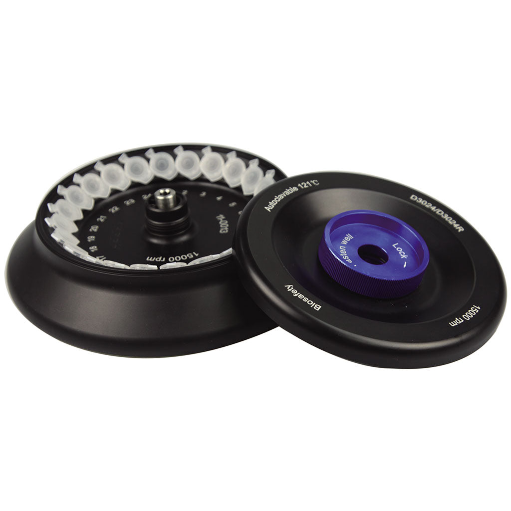 Scilogex® 24 x (1.5-2.0ml) Aluminum Microtube Rotor w/Cover for SCI-24/R™, 19400006