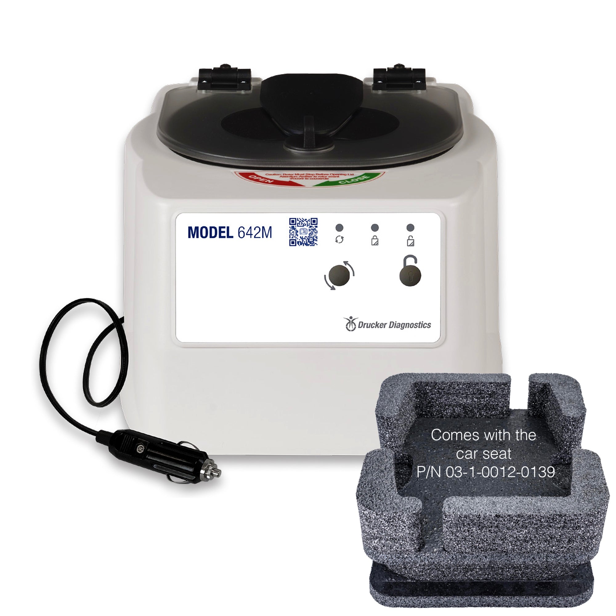 Drucker® Diagnostics 642M Portable Centrifuge w/6 x 10ml Horizontal Rotor, 00-077-009-000
