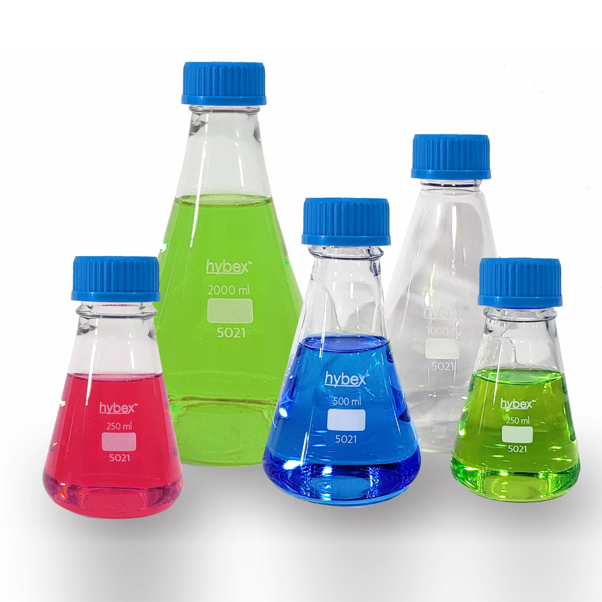 Benchmark Scientific B3220 Erlenmeyer Flasks Threaded with GL45 Cap