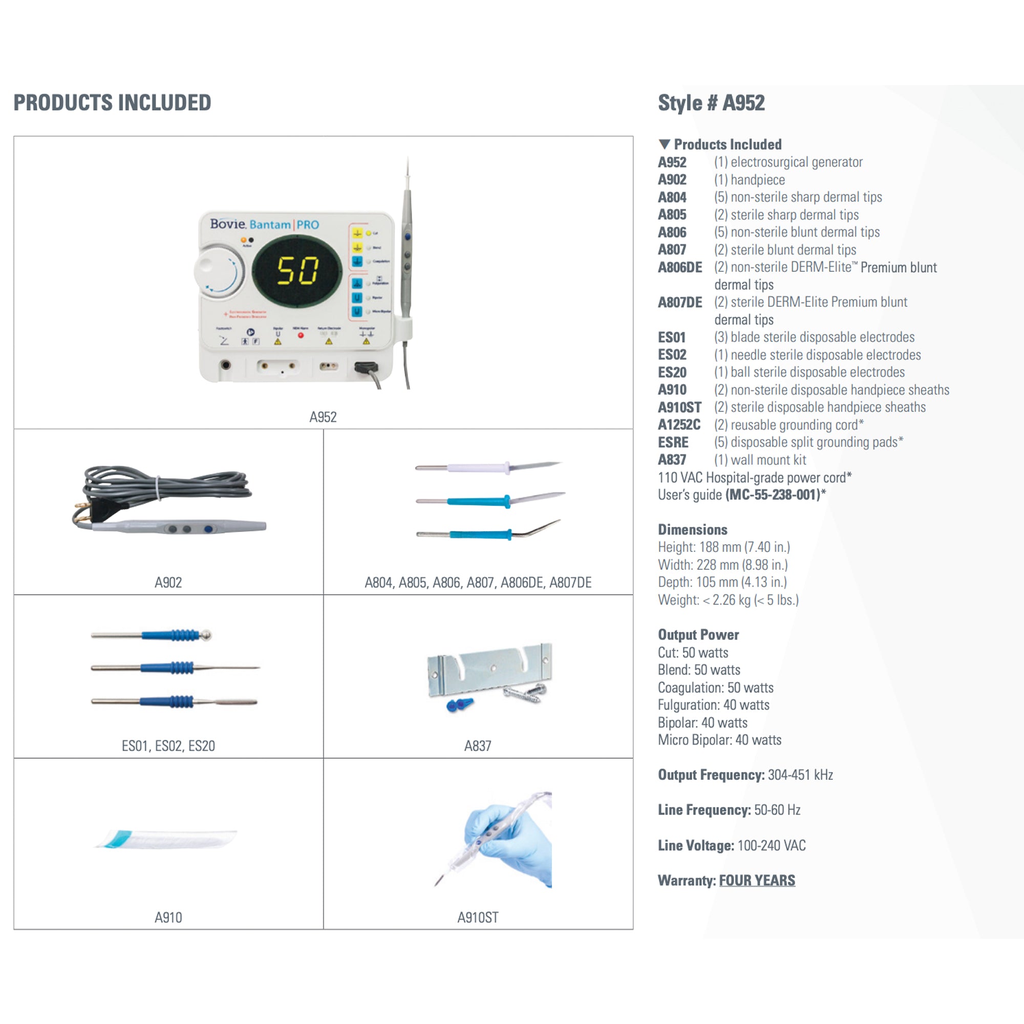 Bovie Bantam Pro A-952 Generator