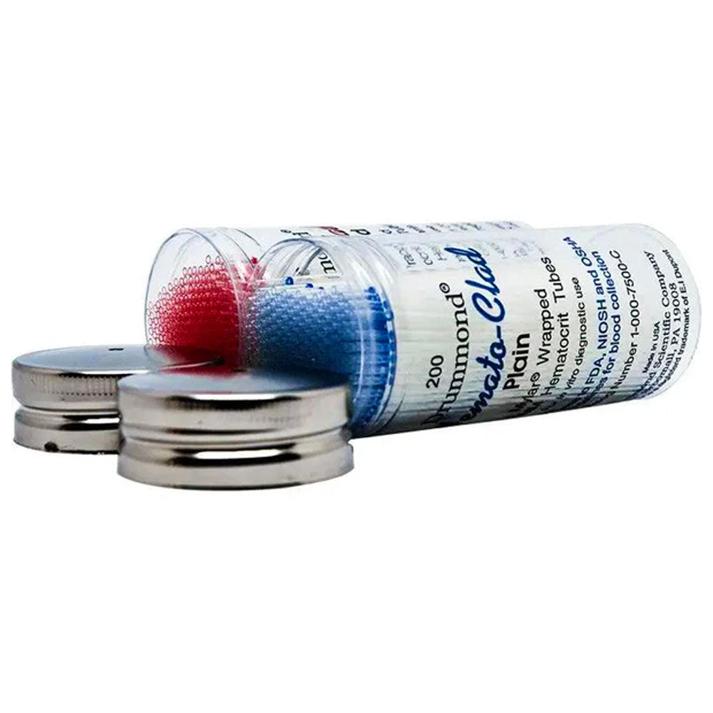 Drummand® Hemata-Clad™ Plain or Heparinized Capillary Tubes, Case/1000
