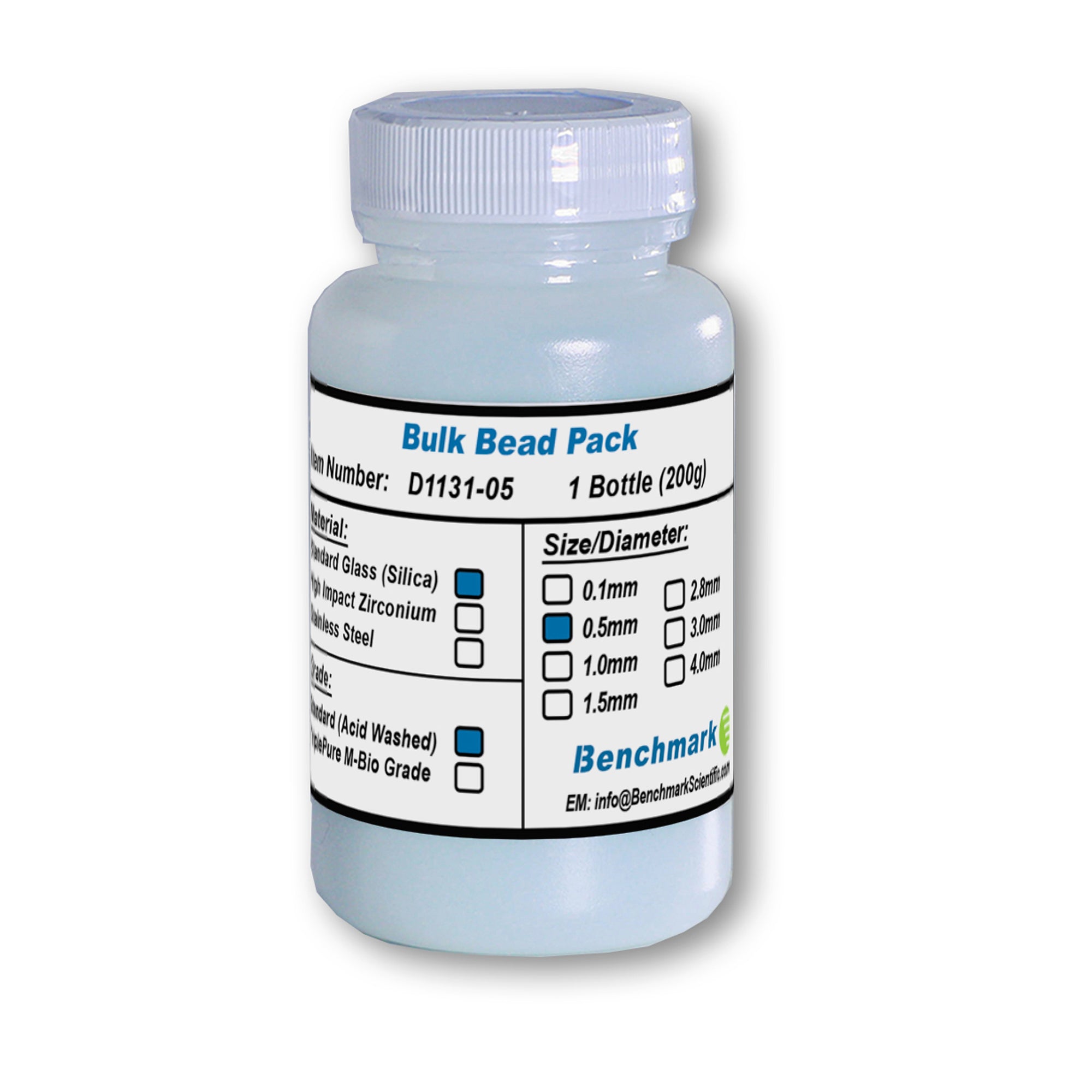 Benchmark Scientific D1131-05 Glass Beads