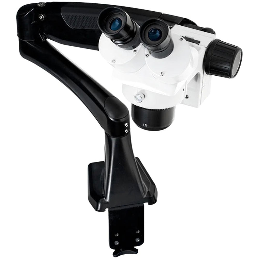 LW Scientific® DM™ 10x/20x Dual Magnification Stereo Binocular Microscope on C-Clamp Flex Arm, DMM-S12N-PA77