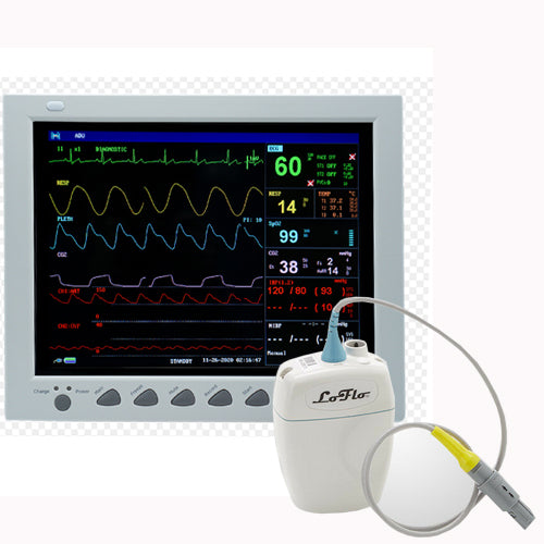 EDAN 12" Patient Monitor, ECG, Resp., NIBP, SpO2, Temp., PR, Respironics LoFlo Sidestream EtCO2, iM8_EtCO2Side - MedLabAmerica.com
