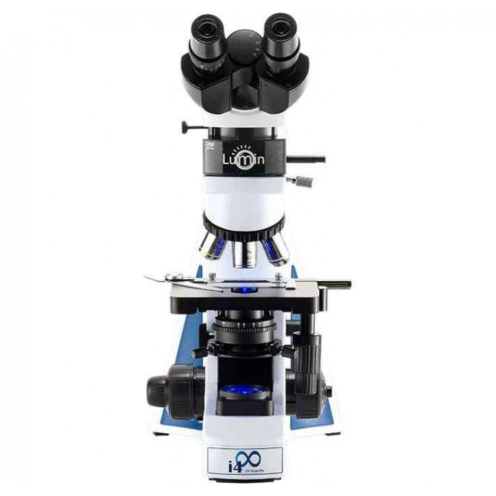 LW Scientific® i-4 LUMIN™ Epi-Fluorescence Infinity Plan Microscope, Trinocular, 4 x Objective, LED, i4S-EPT4-IPL3