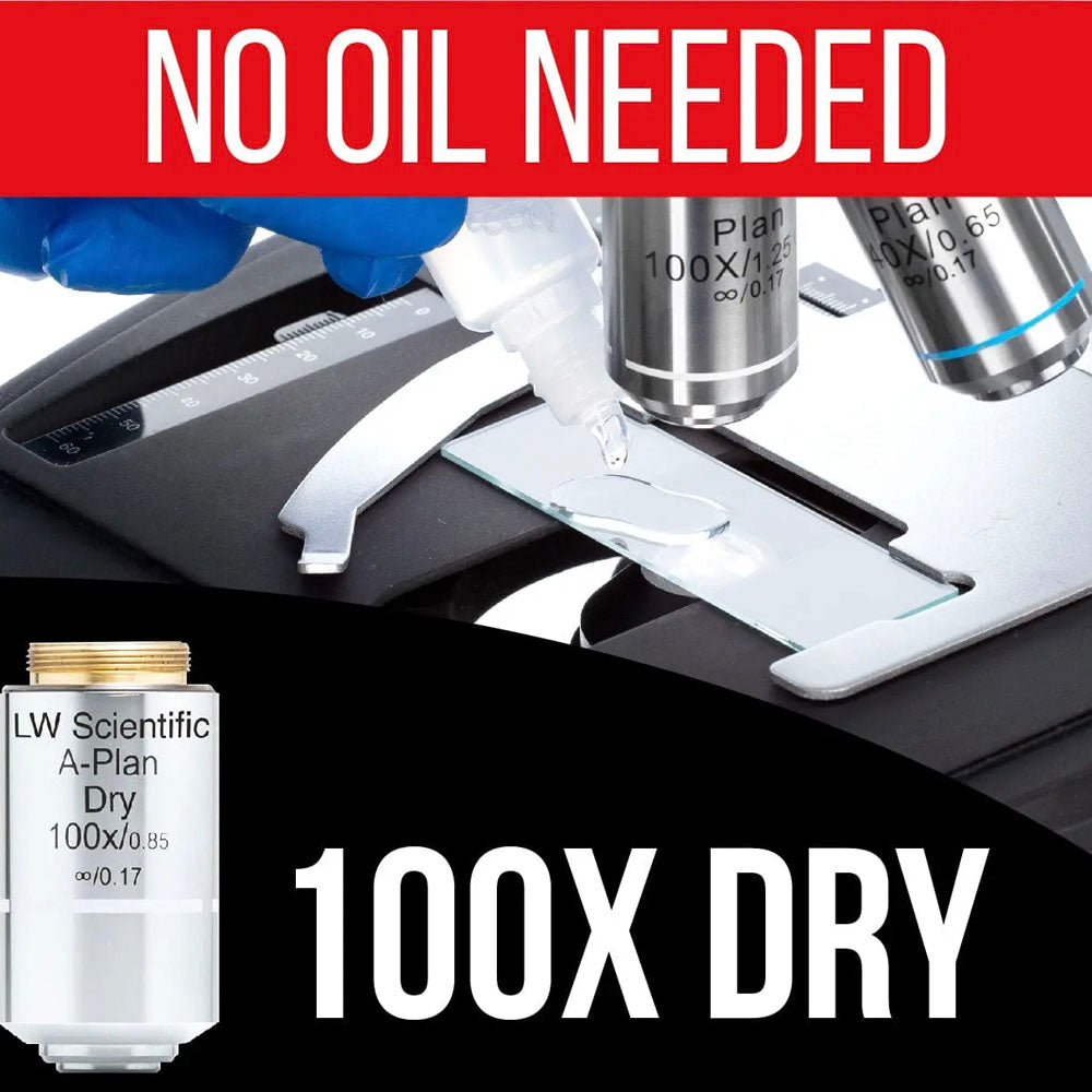 LW Scientific® 100x Magnification Infinity Plan Dry Objective, MSO-100X-IPDR
