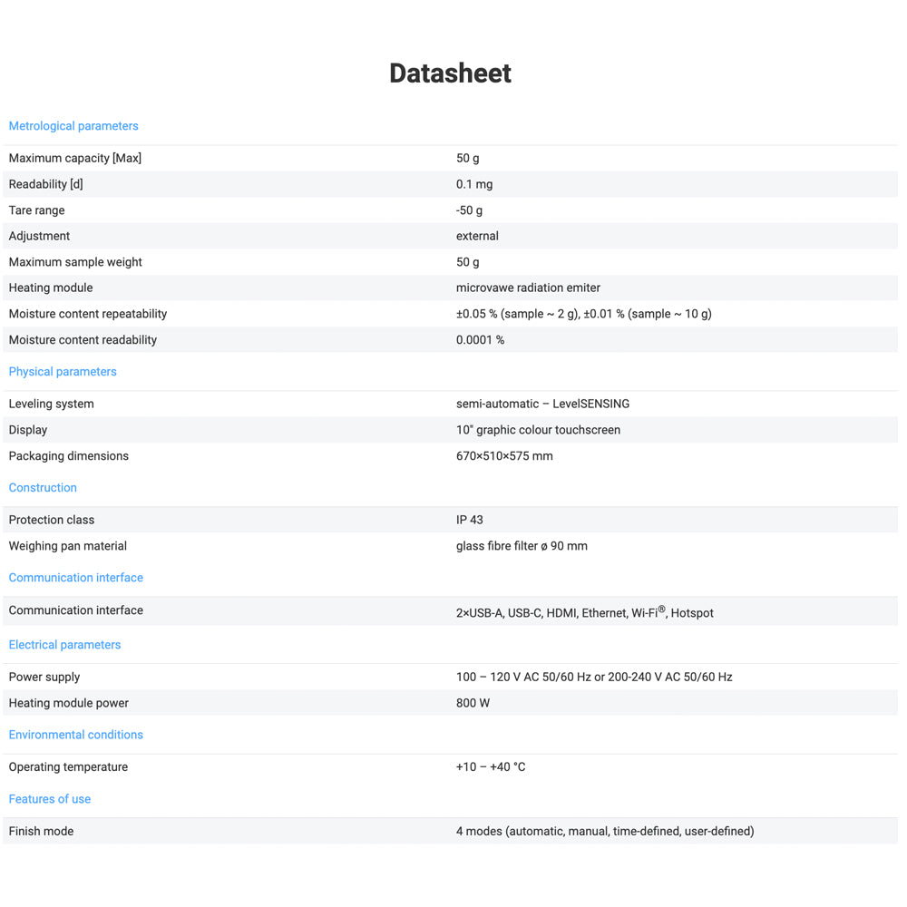 Radwag PM 50.5Y Microwave Moisture Balance, WL-307-0006