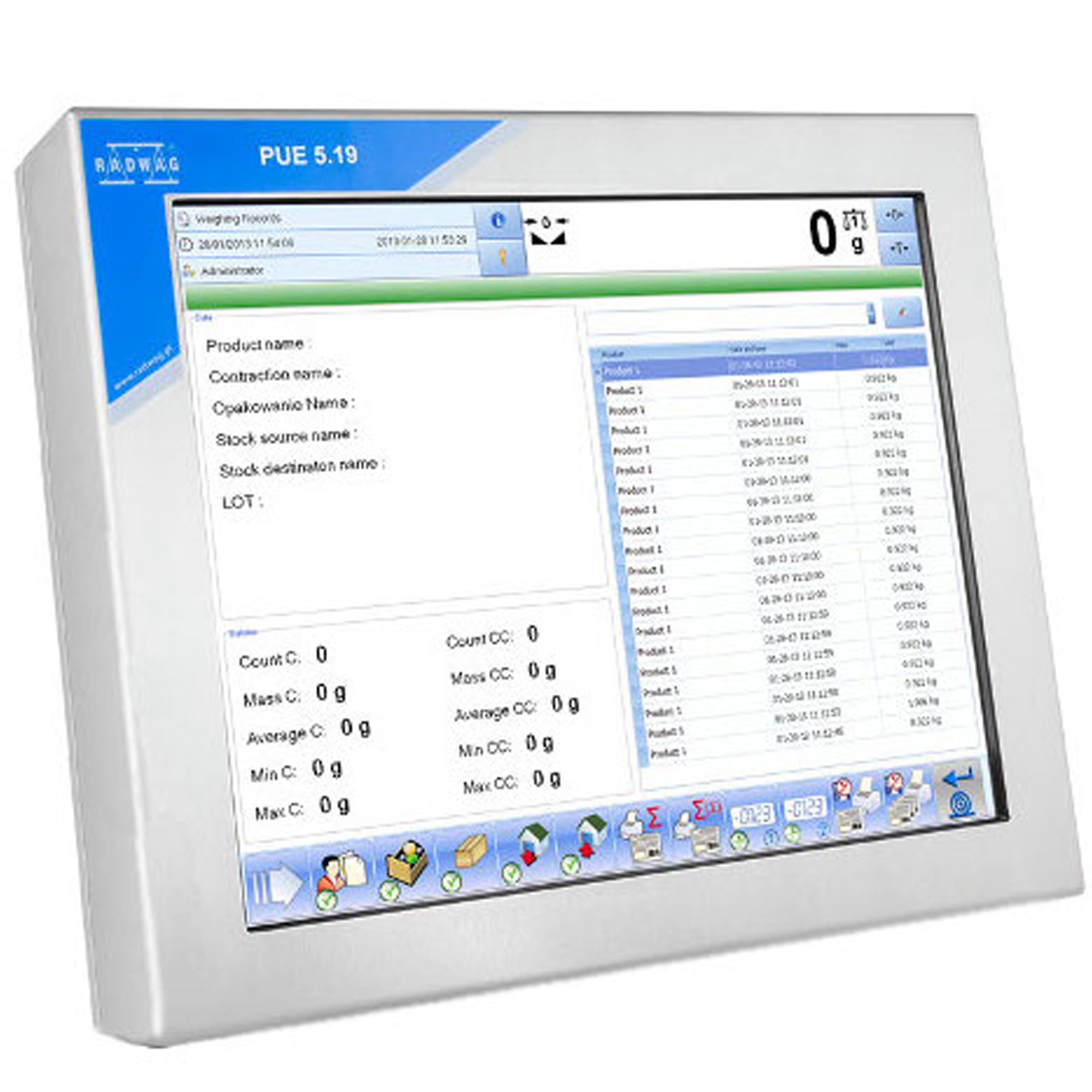 Radwag® PUE 5.19R/P Stainless Steel Weighing Terminal WX-008-0042