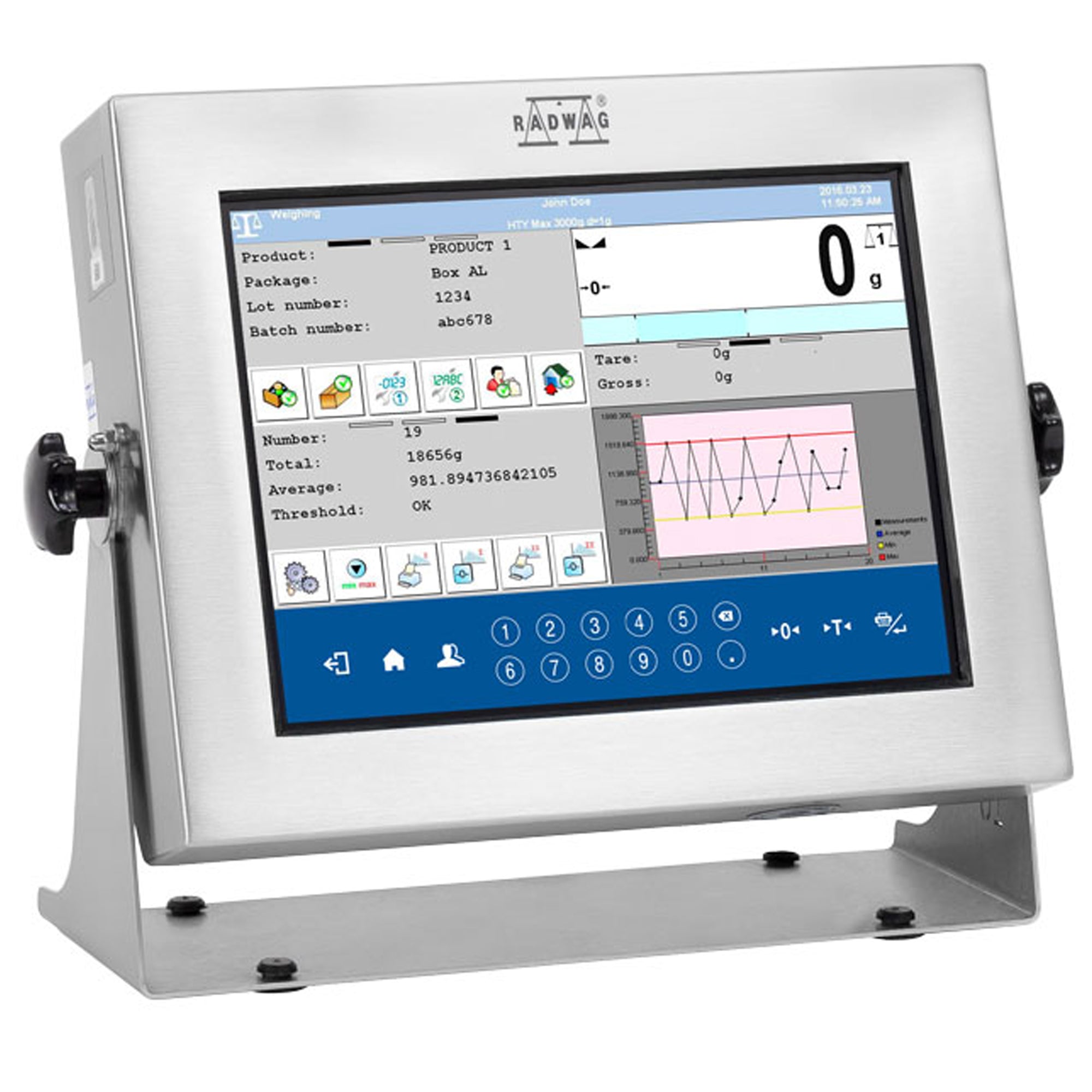 Radwag® PUE HY10 Stainless Steel Weighing Terminal WX-008-0027