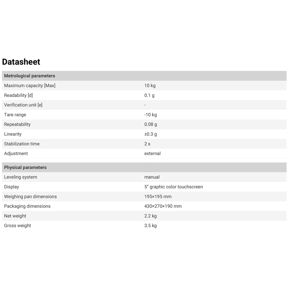 Radwag® WLC 10.X2 Precision Balance, WL-222-0009