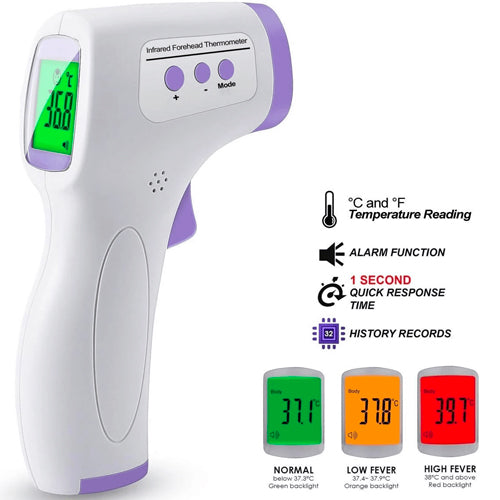 Contactless Easy-to-Read Color-Changing Forehead Thermometer