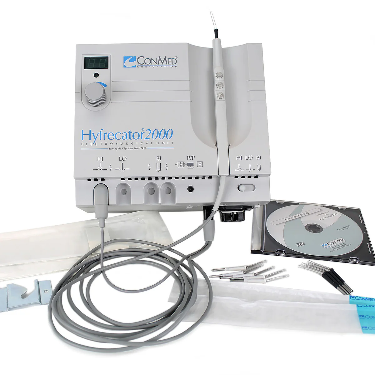 A Conmed Hyfrecator 2000 electrosurgical generator displayed on a clean background.
