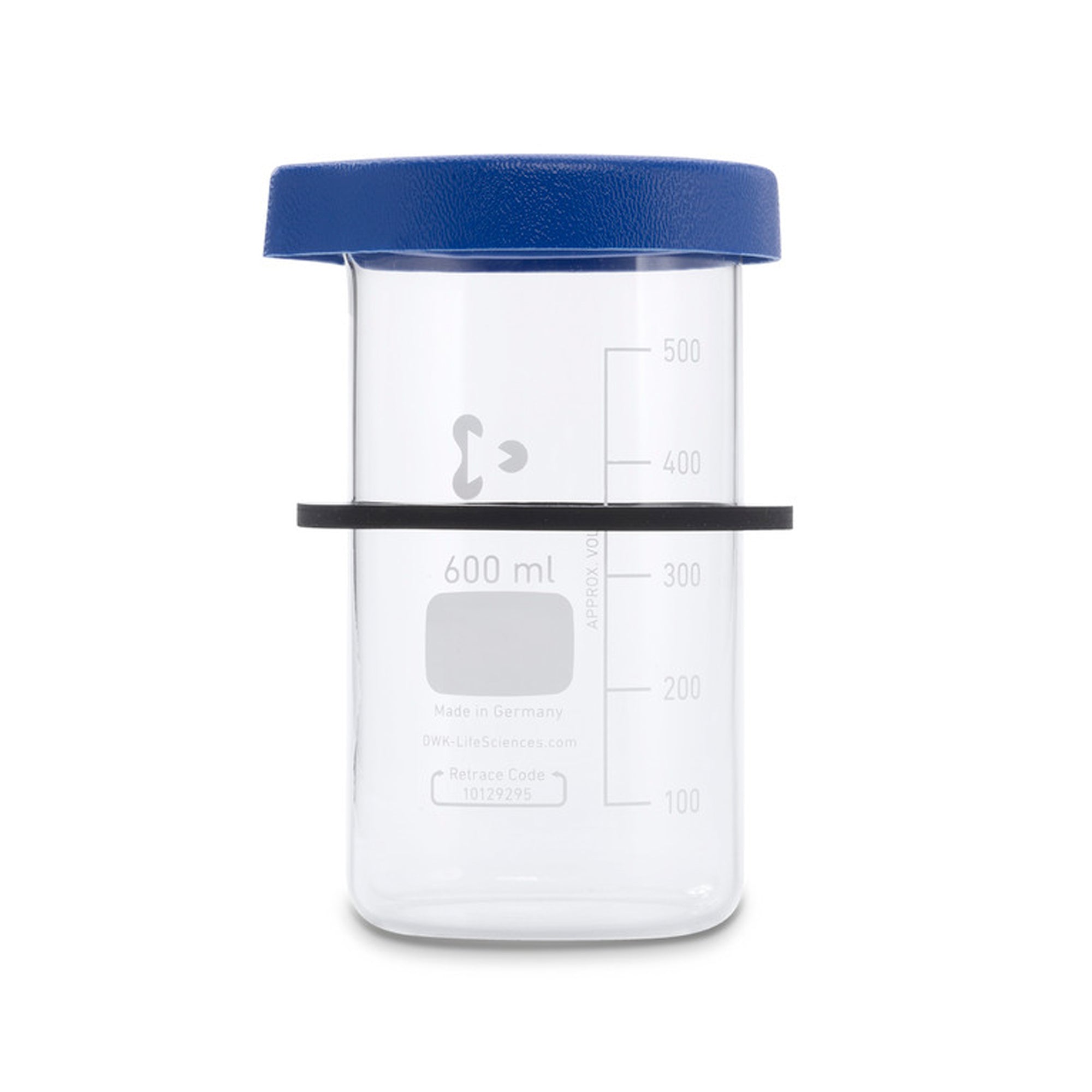 Elma 111 7632 600ml Glass Beaker with Lid
