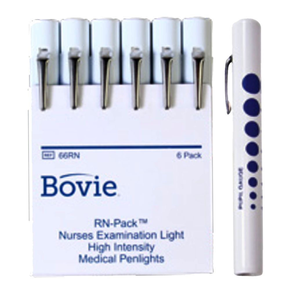 Bovie® Disposable Battery Operated Penlight w/Pupil Gauge, High Intensity, Pack/6, 66RN - MedLabAmerica.com