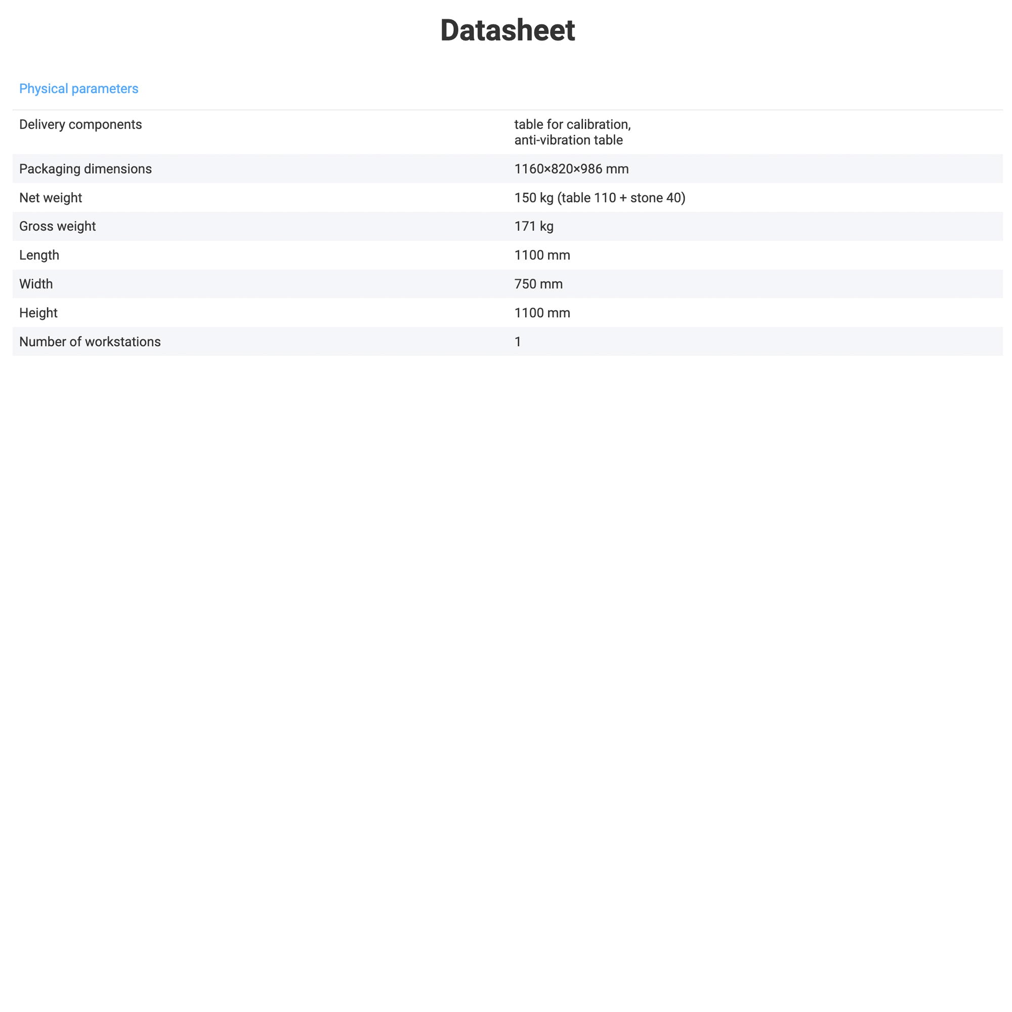 Radwag PSW Anti-vibration Table WX-001-0020