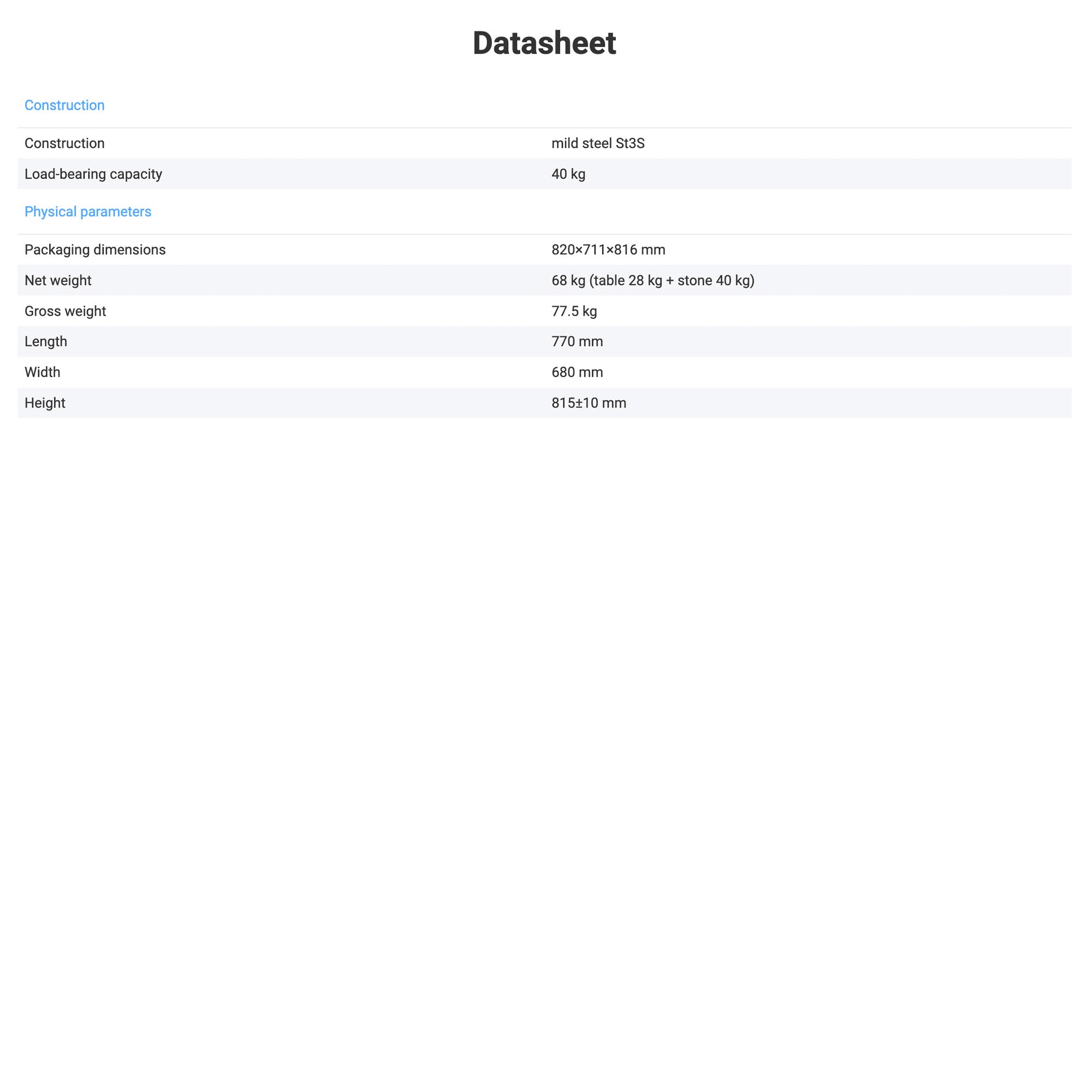 Radwag SAL/C/PLUS Antivibration Table WX-001-0156