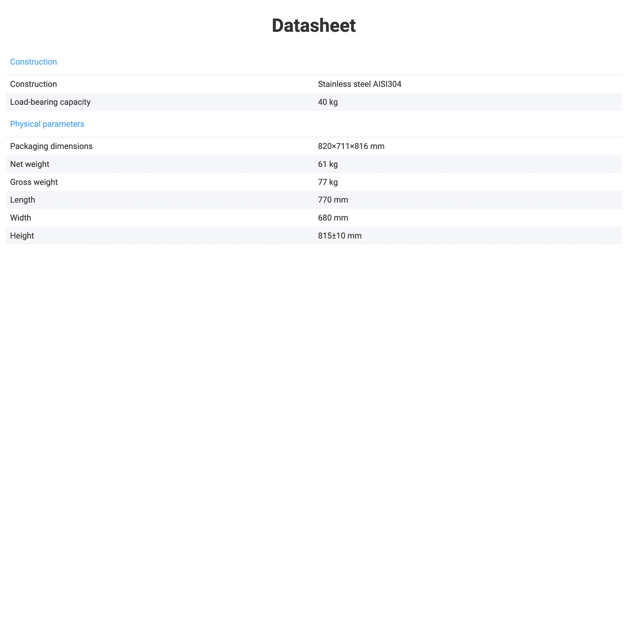 Radwag® SAL/H/PLUS Anti-vibration Table WX-001-0155