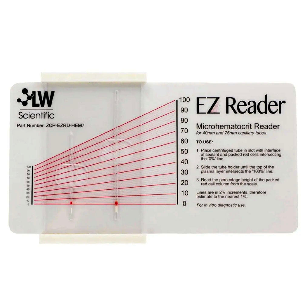 LW Scientific® EZReader Hematocrit Card fro ZIPCombo™ Centrifuge, ZCP-EZRD-HEM7
