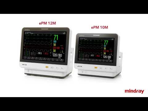 Mindray ePM 12M Pateint Monitor Nellcor Spo2 Wifi 121-001890-00
